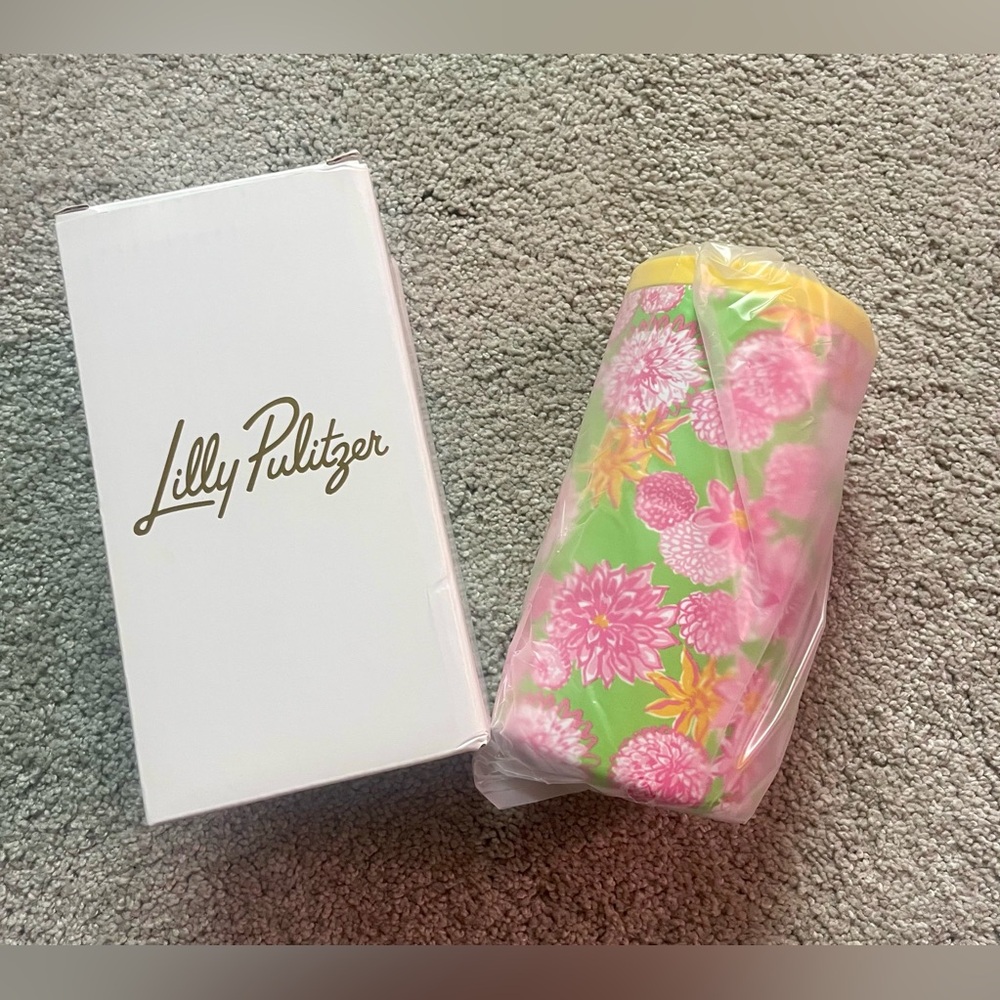 Lilly Pulitzer Pink and Yellow Floral Tumbler